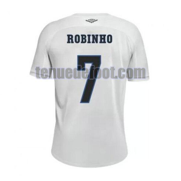 maillot robinho 7 santos fc 2020-2021 domicile blanc blanc