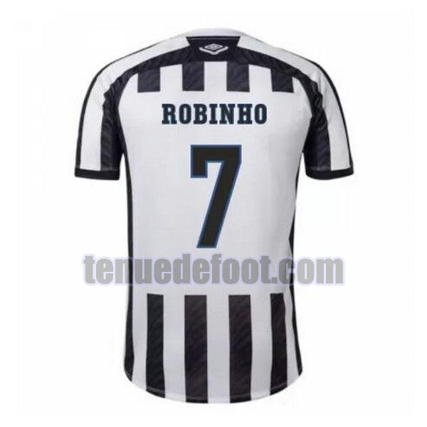 maillot robinho 7 santos fc 2020-2021 exterieur noir blanc noir blanc