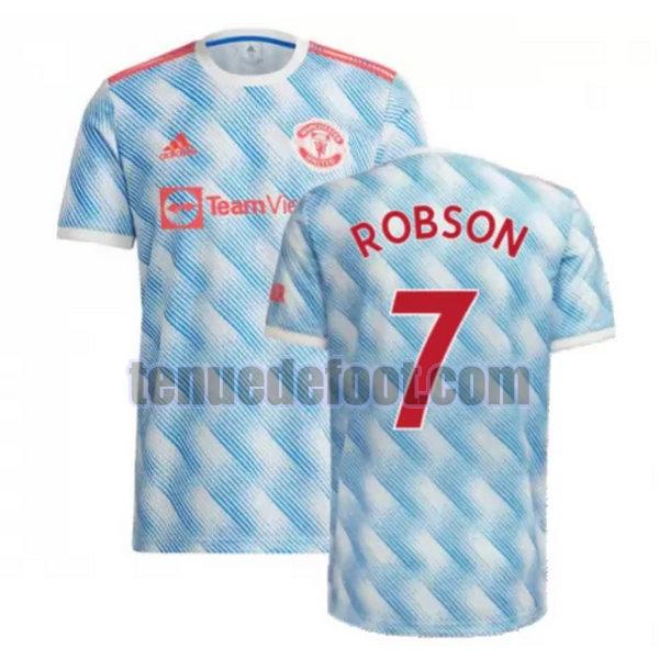 maillot robson 7 manchester united 2021 2022 exterieur bleu bleu