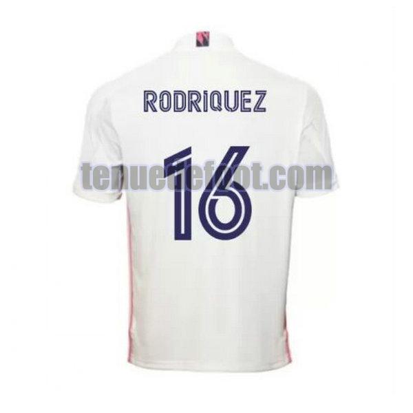 maillot rodriquez 16 real madrid 2020-2021 domicile blanc