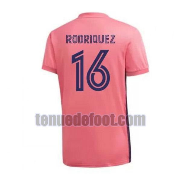 maillot rodriquez 16 real madrid 2020-2021 exterieur rose