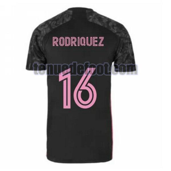 maillot rodriquez 16 real madrid 2020-2021 troisième noir noir