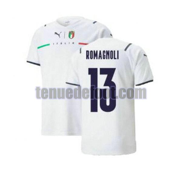 maillot romagnoli 13 italie 2021 2022 exterieur blanc blanc