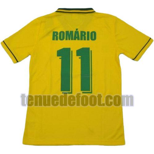 maillot romario 11 brésil coupe du monde 1994 domicile jaune