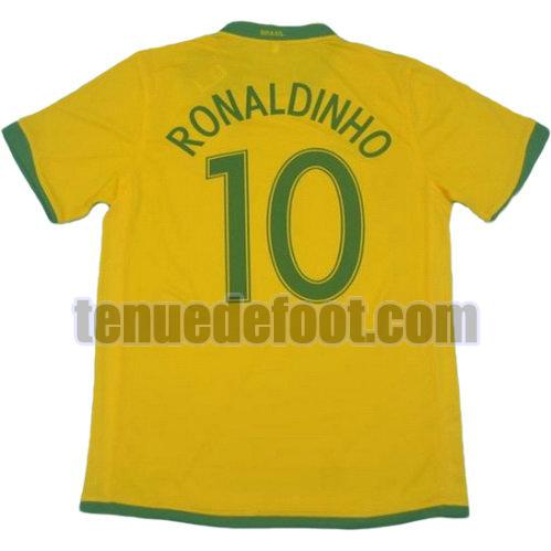 maillot ronaldinho 10 brésil coupe du monde 2006 domicile jaune
