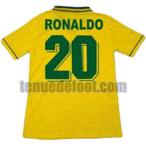maillot ronaldo 20 brésil coupe du monde 1994 domicile jaune