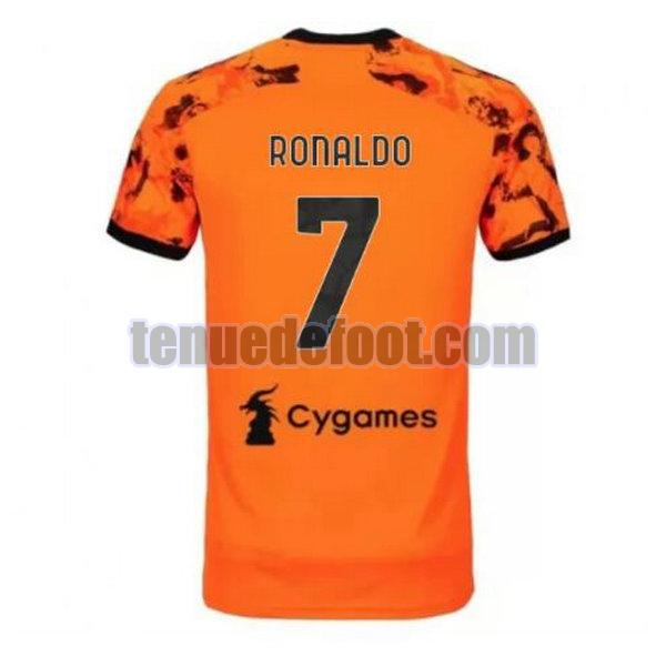 maillot ronaldo 7 juventus 2020-2021 troisième orange