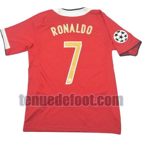 maillot ronaldo 7 manchester united 2006-2007 domicile rouge
