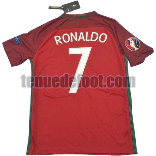 maillot ronaldo 7 portugal 2016 domicile rouge