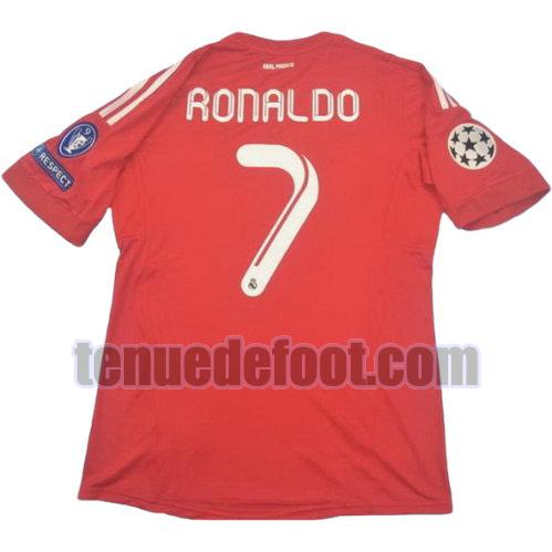 maillot ronaldo 7 real madrid 2011-2012 troisième rouge