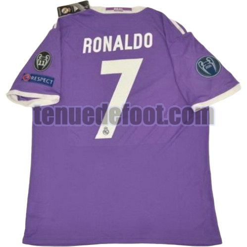 maillot ronaldo 7 real madrid ucl 2016-2017 exterieur pourpre