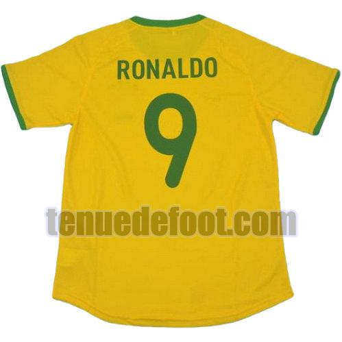 maillot ronaldo 9 brésil 2000 domicile jaune