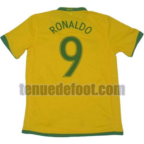 maillot ronaldo 9 brésil coupe du monde 2006 domicile jaune