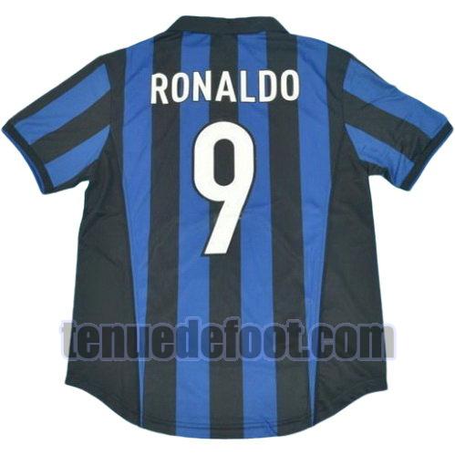 maillot ronaldo 9 inter milan 1998-1999 domicile bleu