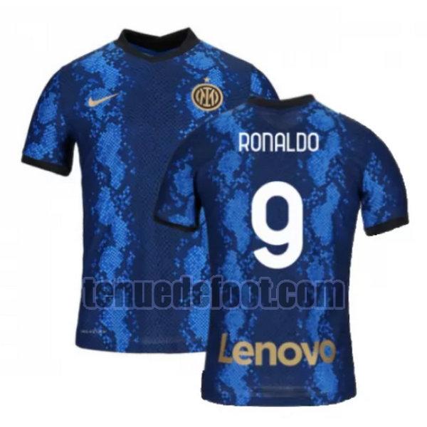 maillot ronaldo 9 inter milan 2021 2022 domicile bleu bleu