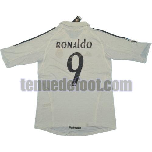 maillot ronaldo 9 real madrid 2005-2006 domicile blanc