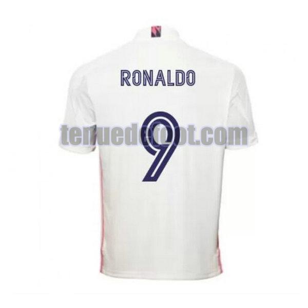 maillot ronaldo 9 real madrid 2020-2021 domicile blanc
