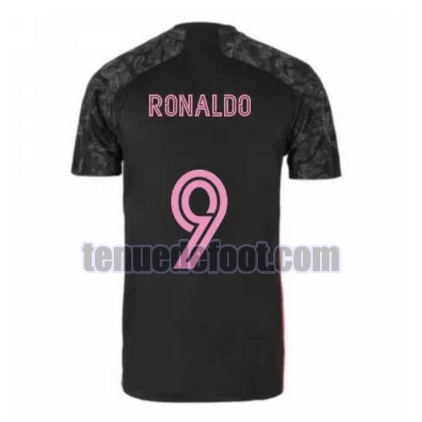 maillot ronaldo 9 real madrid 2020-2021 troisième noir noir