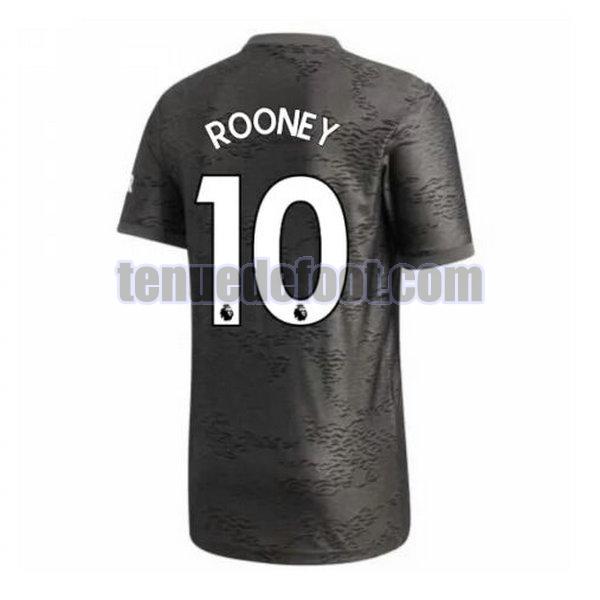 maillot rooney 10 manchester united 2020-2021 exterieur noir