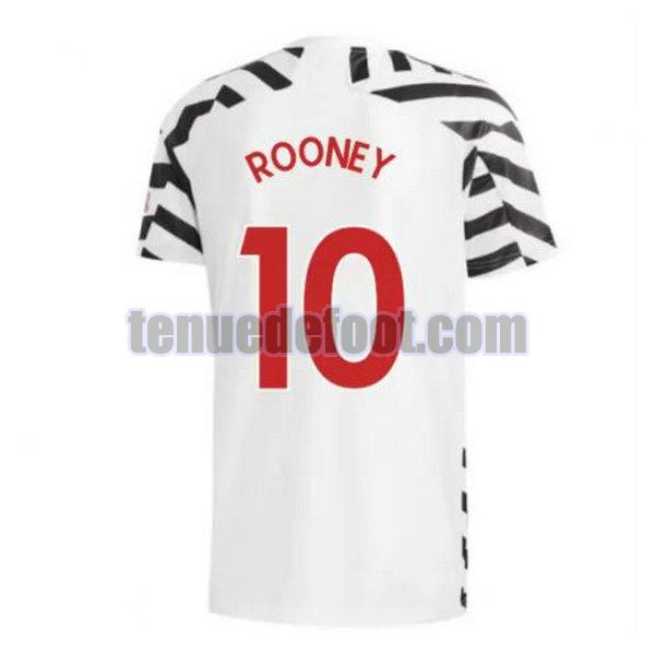 maillot rooney 10 manchester united 2020-2021 troisième noir