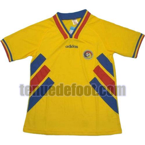 maillot roumanie coupe du monde 1994 domicile manche courte jaune