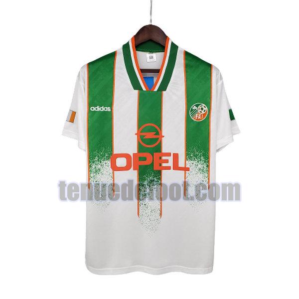 maillot république d'irlande 1994 exterieur blanc vert blanc vert