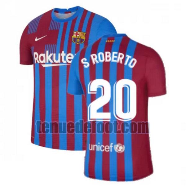 maillot s roberto 20 barcelone 2021 2022 domicile rouge blanc rouge blanc