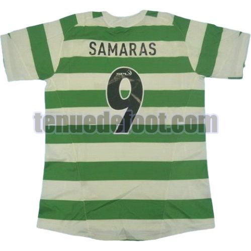 maillot samaras 9 celtic glasgow 2005-2006 domicile vert blanc