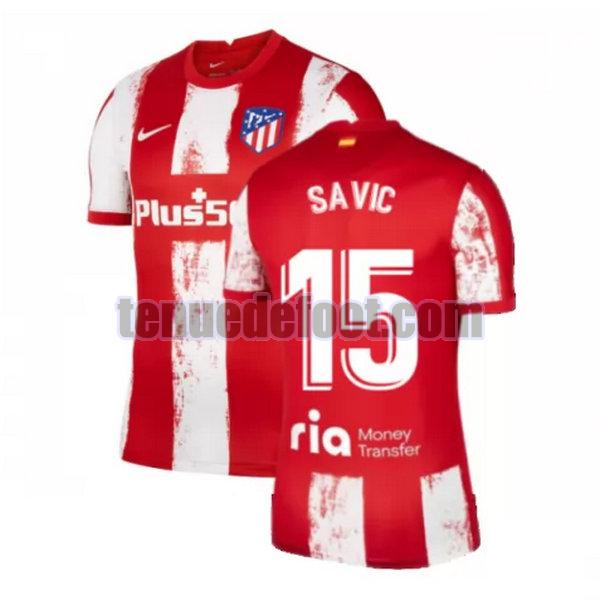 maillot savic 15 atletico madrid 2021 2022 domicile rouge blanc rouge blanc