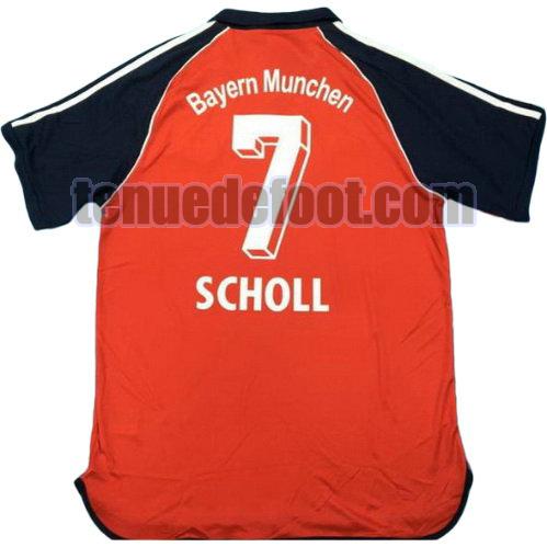 maillot scholl 7 bayern munich 2000-2001 domicile rouge