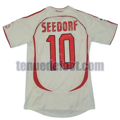 maillot seedorf 10 ac milan 2006-2007 exterieur blanc