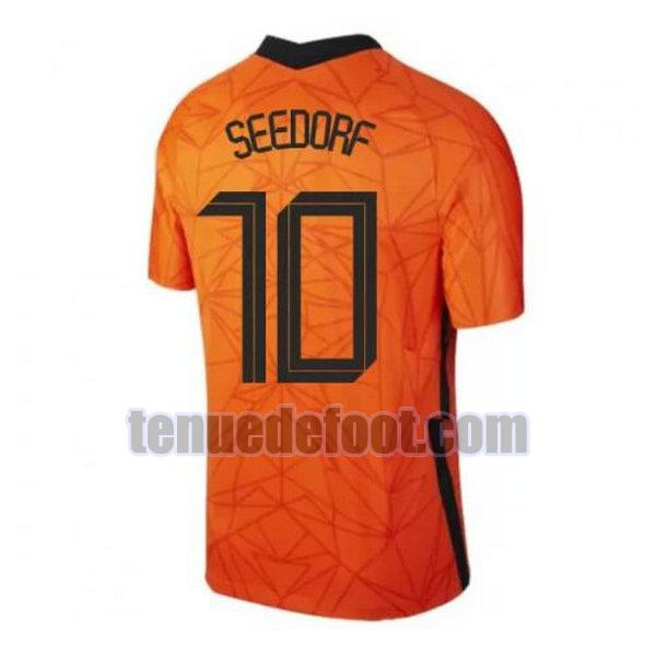 maillot seedorf 10 hollande 2020 domicile orange