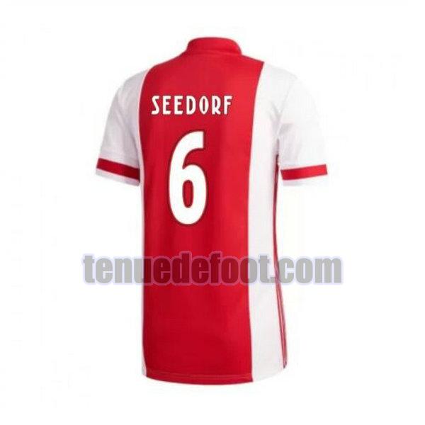 maillot seedorf 6 ajax amsterdam 2020-2021 domicile rouge