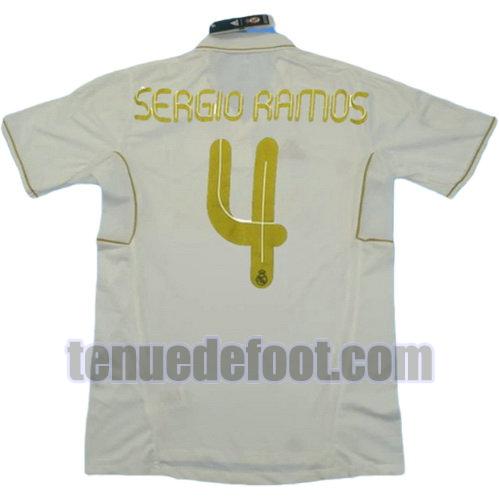 maillot sergio ramos 4 real madrid 2011-2012 domicile blanc
