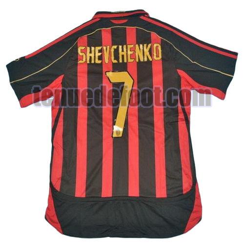 maillot shevchenko 7 ac milan 2006-2007 domicile rouge