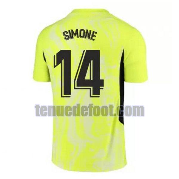 maillot simone 14 atletico madrid 2020-2021 troisième vert vert