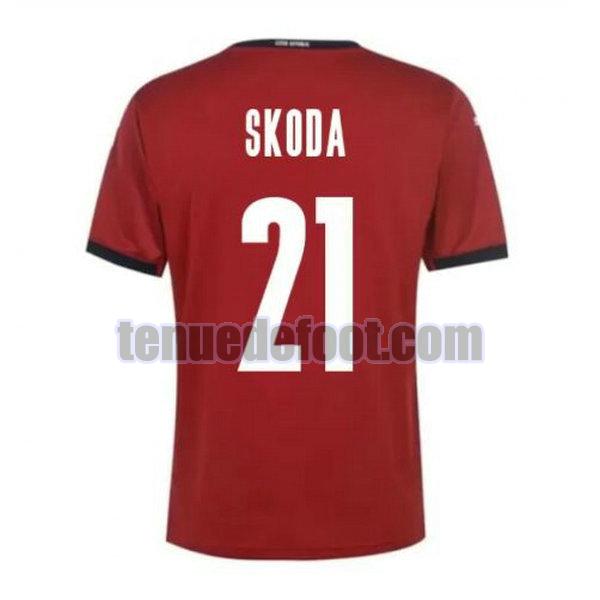 maillot skoda 21 tchèque 2020 domicile rouge
