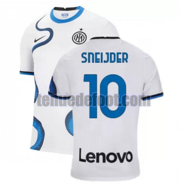 maillot sneijder 10 inter milan 2021 2022 exterieur blanc blanc