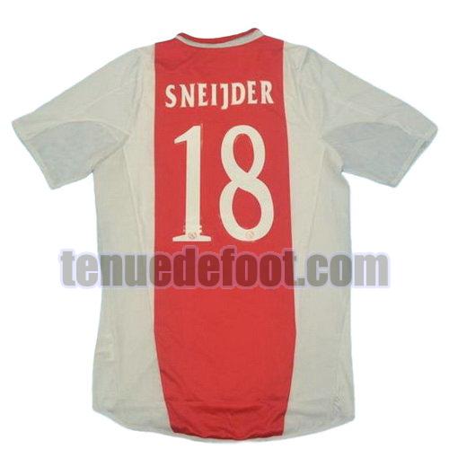 maillot sneijder 18 ajax amsterdam 2004-2005 domicile rouge