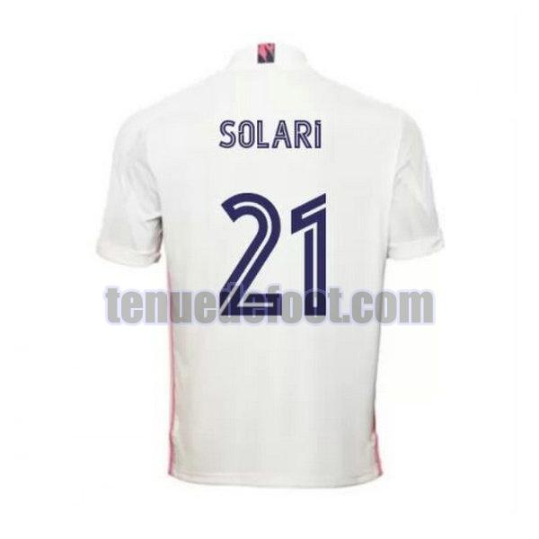 maillot solari 21 real madrid 2020-2021 domicile blanc