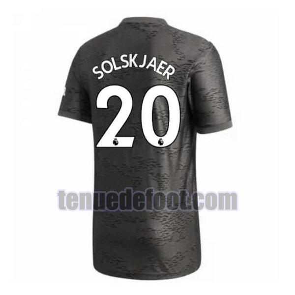 maillot solskjaer 20 manchester united 2020-2021 exterieur noir