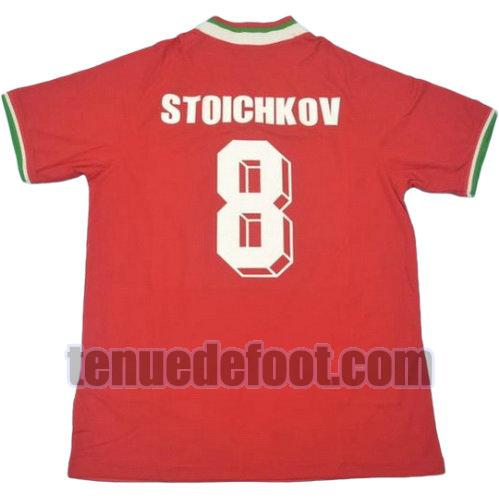 maillot stoichkov 8 bulgarie coupe du monde 1994 exterieur rouge
