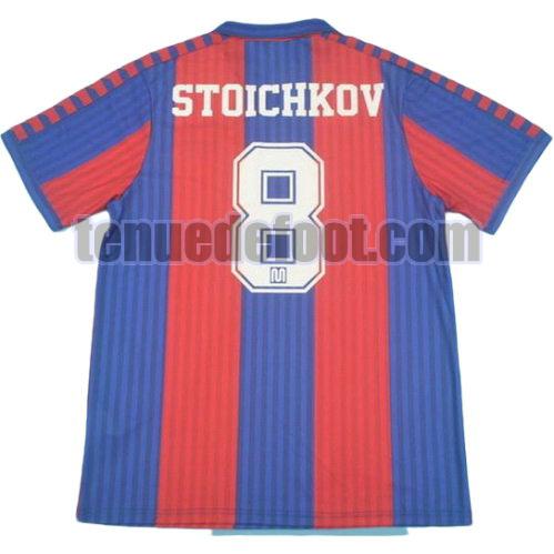 maillot stoichkov 8 fc barcelone 1991-1992 domicile rouge bleu
