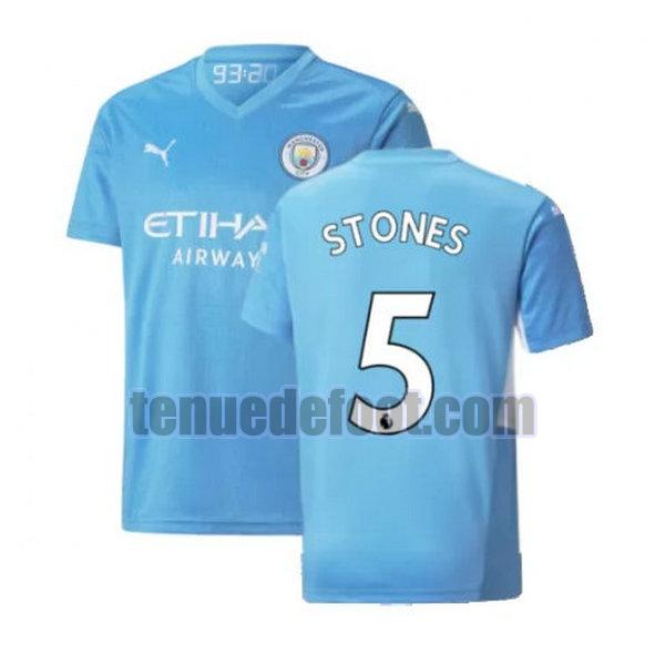 maillot stones 5 manchester city 2021 2022 domicile bleu bleu