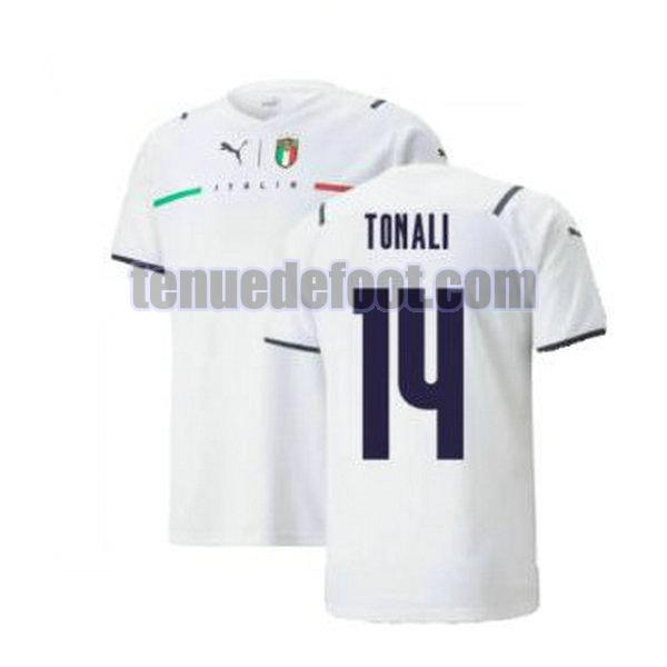 maillot tonali 14 italie 2021 2022 exterieur blanc blanc