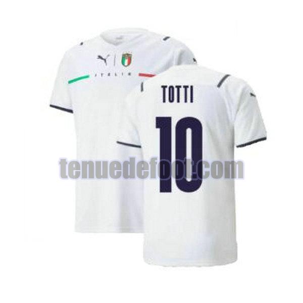 maillot totti 10 italie 2021 2022 exterieur blanc blanc