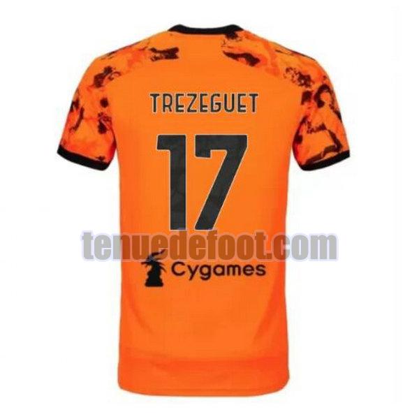 maillot trezeguet 17 juventus 2020-2021 troisième orange