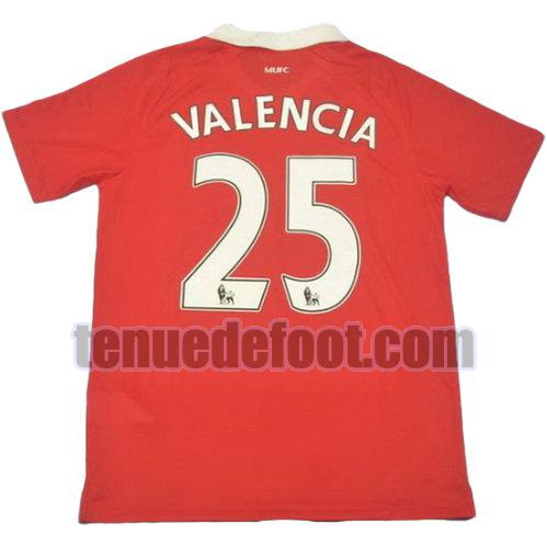 maillot valencia 25 manchester united pl 2010-2011 domicile rouge