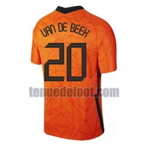 maillot van de beek 20 hollande 2020 domicile orange