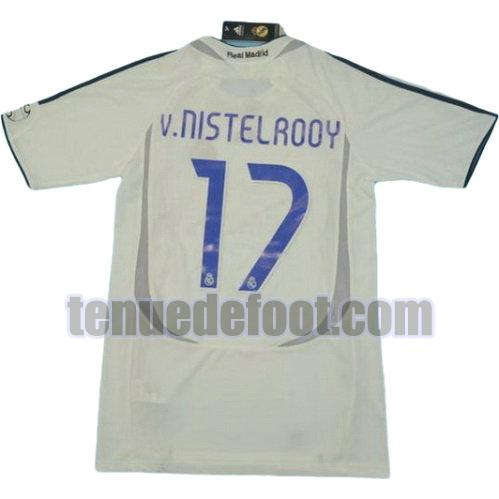 maillot van nistelrooy 17 real madrid 2006-2007 domicile blanc